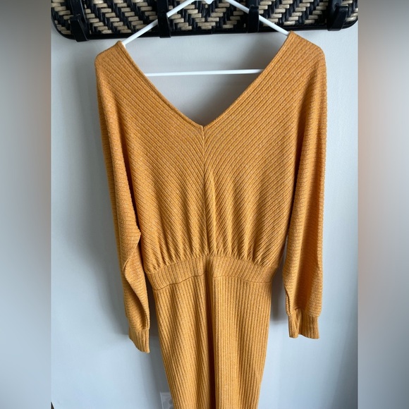 Daily Practice by Anthropologie Barre Midi Dress - Mustard Yellow - Size Small - Picture 16 of 16